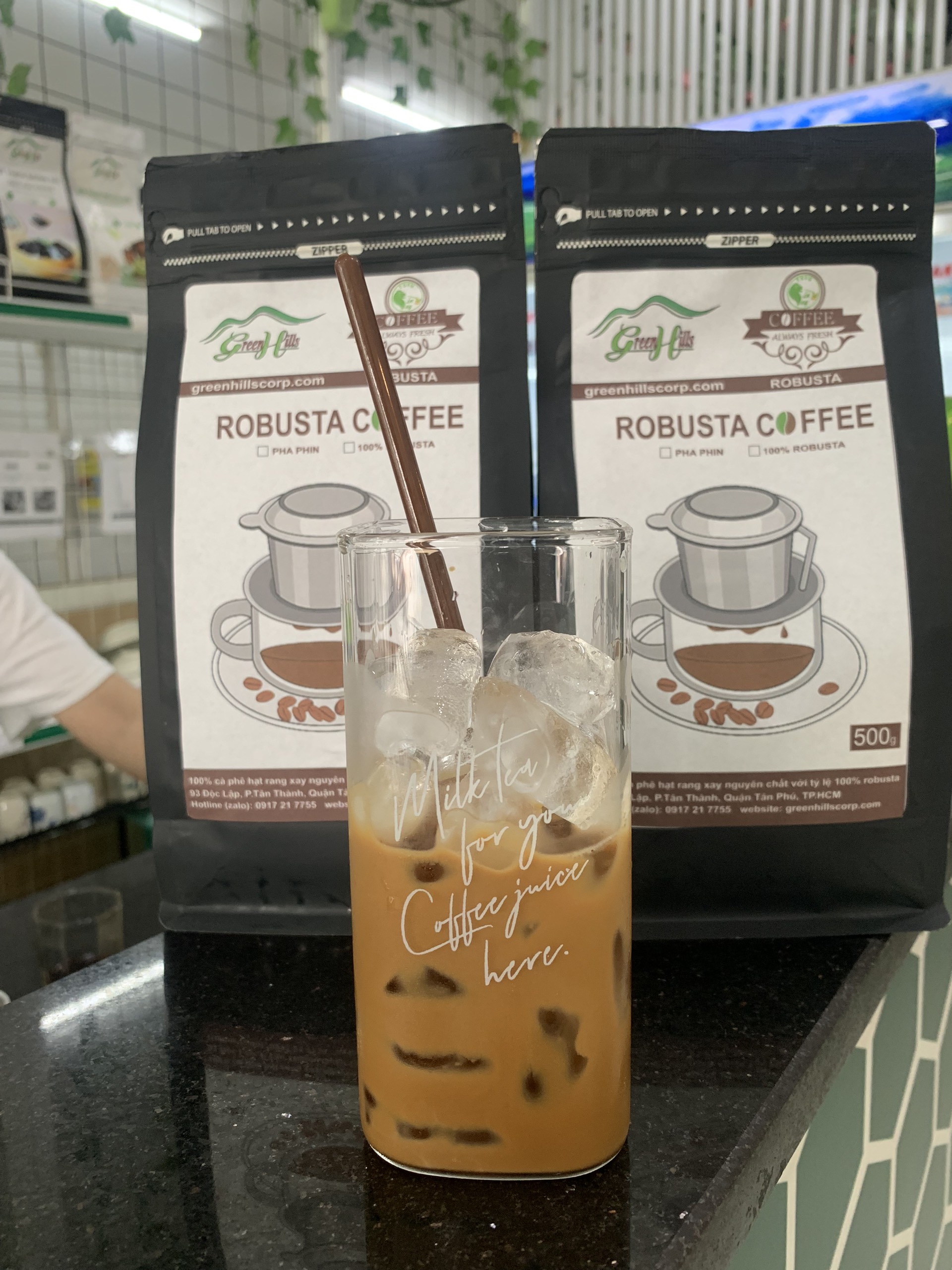 Cà Phê Rang Mộc 100% Robusta cafe pha Phin - Pha máy đậm, mạnh, hậu ngọt, cafein cao